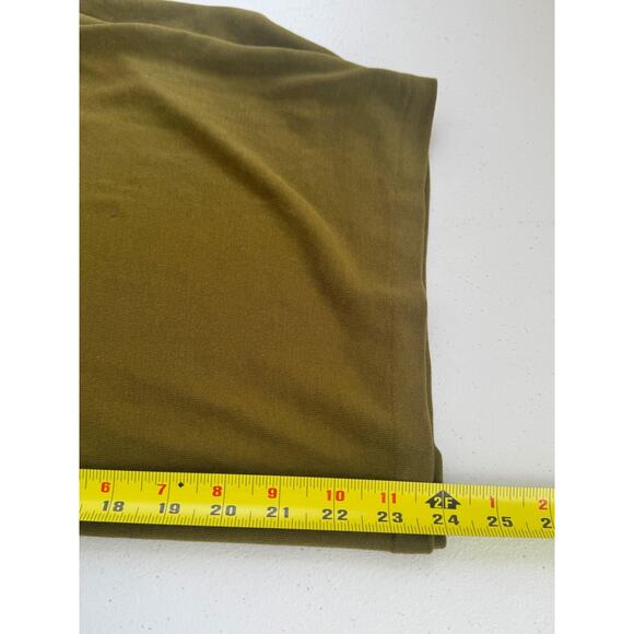 AllSaints Shirt Womens Medium Olive Green Boat Neck Oversized Drop Shoulder Boho - Picture 8 of 12